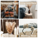 110 PCS Dried Pampas Grass Bouquet, Boho Table Decor, Bunny Tails Dried Flowers, Brown Pompas, White Pampas Grass for Wedding, Home, Rustic Party, Baby Shower Decorations Bannifll
