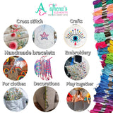 Athena's Elements Embroidery Floss - 276pcs Embroidery Thread and Accessories - Colors are Labeled with Std Codes - Perfect Thread for Cross Stitch, Hand Embroidery Athena's Elements