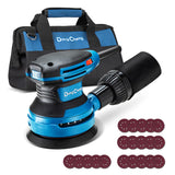 Dong Cheng 5-Inch Random Orbital Sander 380W 12800OPM Electric Palm Sander, 6 Variable Speeds, with 20pcs Sandpaper & Detachable Dust Bag, Power Sander for Woodworking, Sanding & Polishing Dong Cheng