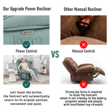 EDWELL Green Power Recliner Chair, Massage Rocker Recliner Chairs for Adults with Heated, Oversized Rocker Swivel Chairs for Living Room, Comfy Nursery Rocking Chairs with USB-C Ports and Side Pocket EDWELL