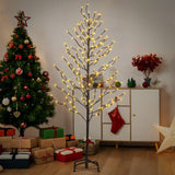 LIGHTSHARE 5FT 200L Lighted Star Light Tree,Warm White, Brown Branch Decoration Light,Home/Festival/Party/Christmas,Indoor and Outdoor Use LIGHTSHARE
