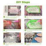 ZENDIYO Fairy 5D Diamond Painting Kits for Adults, Stained Glass Diamond Art Kits for Adults Beginners, DIY Full Drill Diamonds Dots Gem Art Painting Crafts for Home Wall Decor 12x16inch ZENDIYO