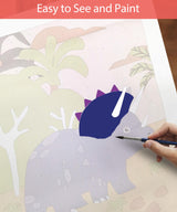 SUMGAR DIY Paint by Numbers Kit for Kids 4 Sets Cartoon Dinosaurs Paint by Numbers Christmas Gift for 8-12 Children Beginner 16x20 Inch Without Frame Acrylic Oil Painting Drawing Craft Work SUMGAR