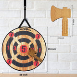 ISANCHA Foam Axe Throwing Game Indoor&Outdoor Target Game,Includes Two Foam Axes, One 26” Easy Fold Target and A Carry Bag ISANCHA