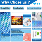 dlebay Diamond Art Kits for Adults,Sunset Diamond Painting Kits for Adults,5d Diamond Painting Kit Dimond Art with Diamond Art Accessories,DIY Full Drill Paint by Diamonds,Home Wall Decor 12 x 16inch Dlebay