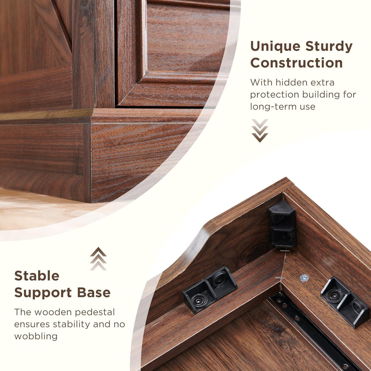 JXQTLINGMU Farmhouse 6 Drawers Dresser for Bedroom, 52'' Wide Large Wood Dressers with Bar Handles, Chests of Drawers with Storage Dressers Organizer for Bedroom, Hallway Off White JXQTLINGMU