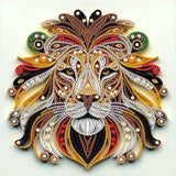 5D Diamond Art Kits for Adults,Lion Special Shape Diamond Painting Kits for Beginners, Animal DIY Crystal Diamond Dots Gem Art Craft for Home Decor 11.8x11.8 Inch Acelii