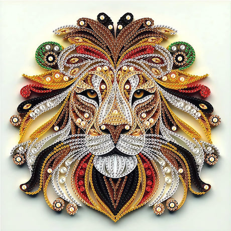 5D Diamond Art Kits for Adults,Lion Special Shape Diamond Painting Kits for Beginners, Animal DIY Crystal Diamond Dots Gem Art Craft for Home Decor 11.8x11.8 Inch Acelii
