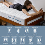 Bedsure Twin XL Mattress Pad - Soft Mattress Topper for College Dorm Room Essentials, Extra Long Twin Quilted Fitted Bed Cover Protector with 8-21 Inches Deep Pocket, Washable, White, 39x80 Inches Bedsure