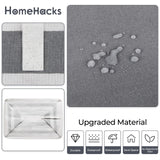 HomeHacks 2 Pack Large Laundry Baskets, Waterproof, Freestanding Laundry Hampers, Collapsible Clothes Hamper with Reinforced Handles in Laundry Room, College Dorm, Bathroom, Bedroom (Grey, 75Lx2) HomeHacks