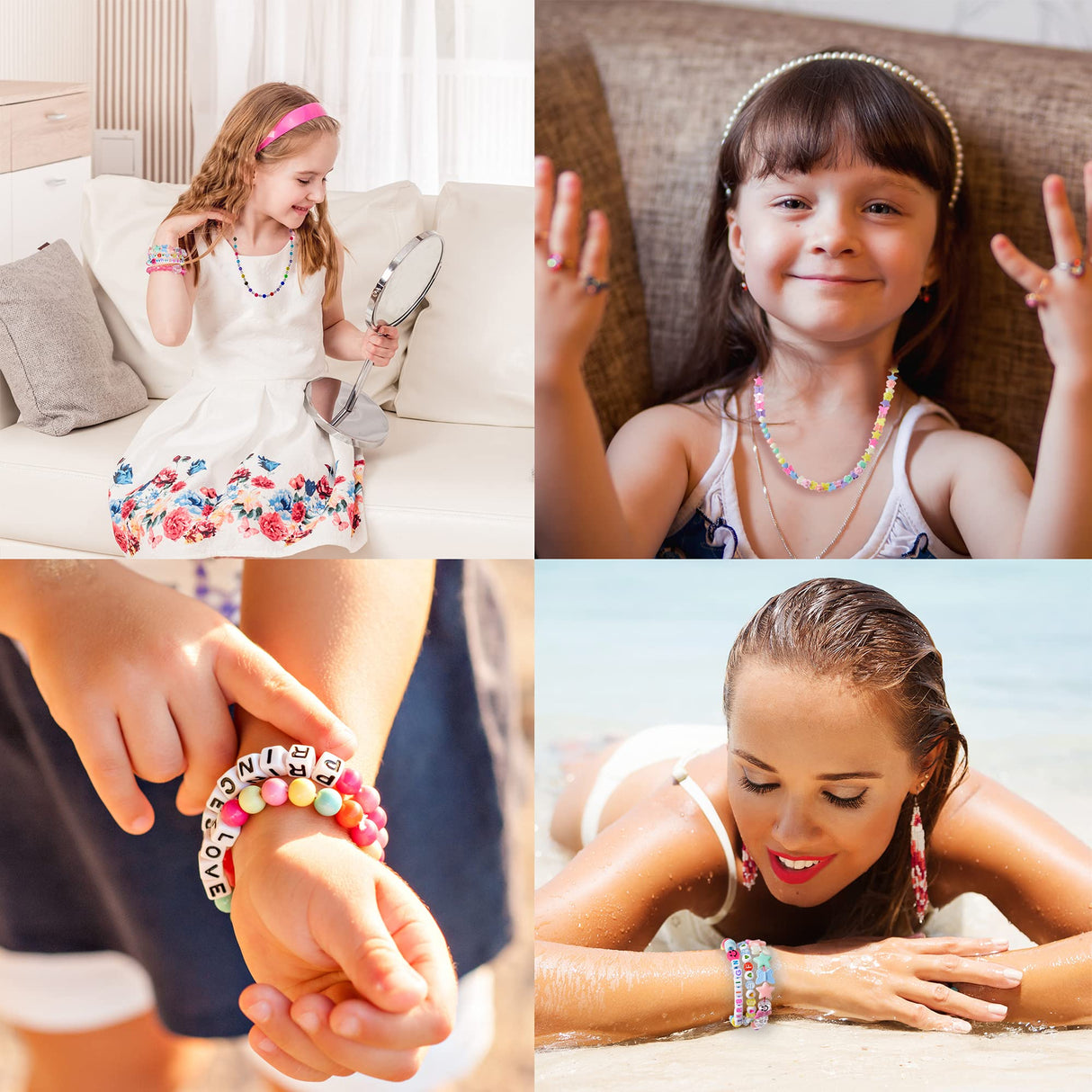 Peirich Friendship Bracelet Making Beads Kit, Letter Beads,22 Multi-Color Embroidery Floss Over 1900 pcs A-Z Alphabet Beads Beads Bracelets String Kit for Jewelry Making Christmas Birthday Gifts Peirich