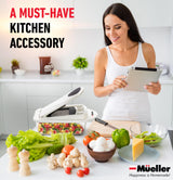 Mueller Pro-Series 10-in-1, 8 Blade Vegetable Chopper, Onion Mincer, Cutter, Dicer, Egg Slicer with Container, French Fry Cutter Potatoe Slicer, Home Essentials & Kitchen Gadgets, Salad Chopper Mueller