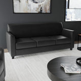 Flash Furniture HERCULES Diplomat Series Black LeatherSoft Sofa Flash Furniture