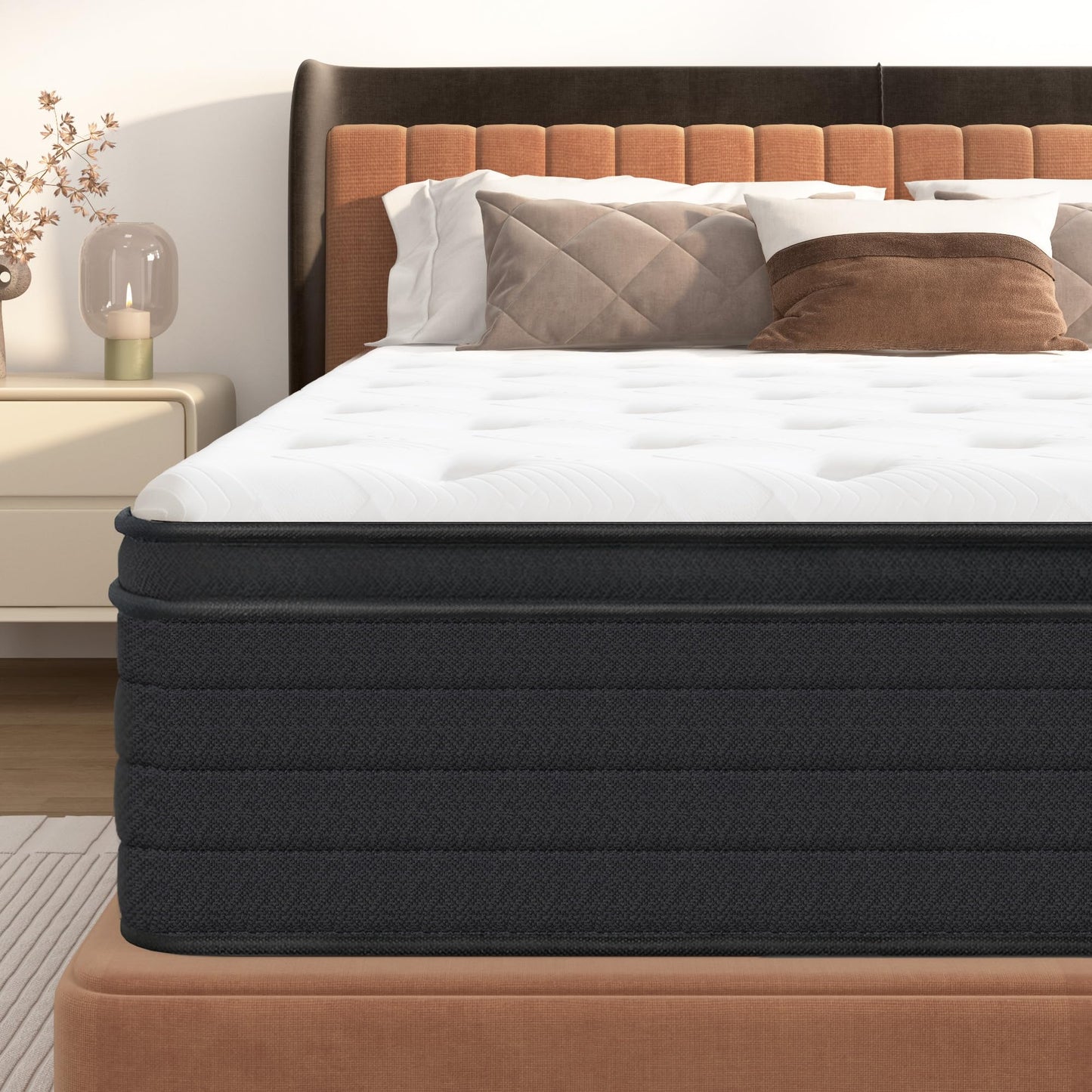 SogesSleep Twin Mattress 10 Inch Hybrid Mattress with Gel Memory Foam, Individual Pocket Spring Bed Mattress, Medium Firm Mattress for Pressure Relief, CertiPUR-US & Fiberglass Free