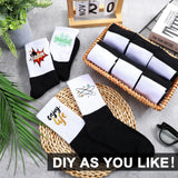 Cozypower 12 Pairs Sublimation Socks Blank Sublimation Printable Socks Heat Transfer Cotton Socks Unisex Athletic Crew Socks for Present DIY Personalized Socks Women Men Cozypower
