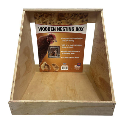 Farm Innovators Single Compartment Versatile Hand Crafted Fully Assembled Wood Nesting Box Coop Ideal for Chicken, Ducks, and Birds - WoodArtSupply