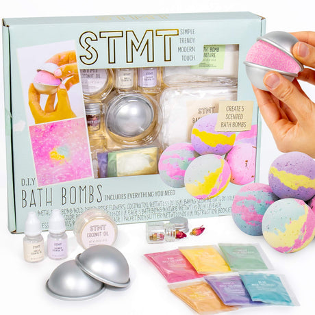 STMT D.I.Y. Bath Bomb Kit, STMT Kits for Girls, Bath Bomb Mold, Spa Kit for Kids, Bath Crumbles, Ages - 6+, 1 Count (Pack of 1), Green STMT