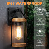 LONEDRUID 2 Pack Dusk to Dawn Outdoor Wall Light Fixtures Photocell Sensor Exterior Lantern Sconce Lighting Waterproof Outside Wall Mount Lamp for House Patio Garage Entryway Doorway LONEDRUID