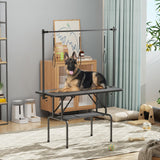 ROOMTEC 46 Inch Dog Grooming Table,Foldable Pet Grooming Tables at Home with Adjustable Arm,Nooses, Mesh Tray ROOMTEC