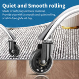 Office Chair Wheels Replacement, Transparent 3 Inch Heavy-Duty Computer Gaming Desk Rubber Casters,Smooth & Silence Gliding for All Floors Including Hardwood Carpet, Set of 5 COZYEHOO