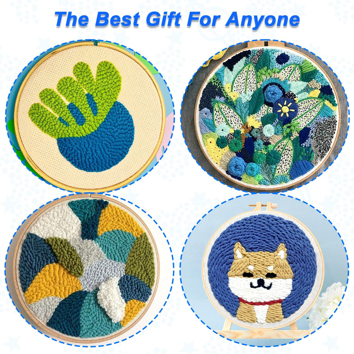 2 Pack Adjustable Felting Threader Needle Embroidery Punch Needle Pen Tool for DIY Handmade Art Crafts Embroidery Rug Stitching Applique Embellishment Tucnoeu