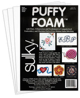 Sulky Of America 3mm Puffy Foam, 6" by 9", White Sulky