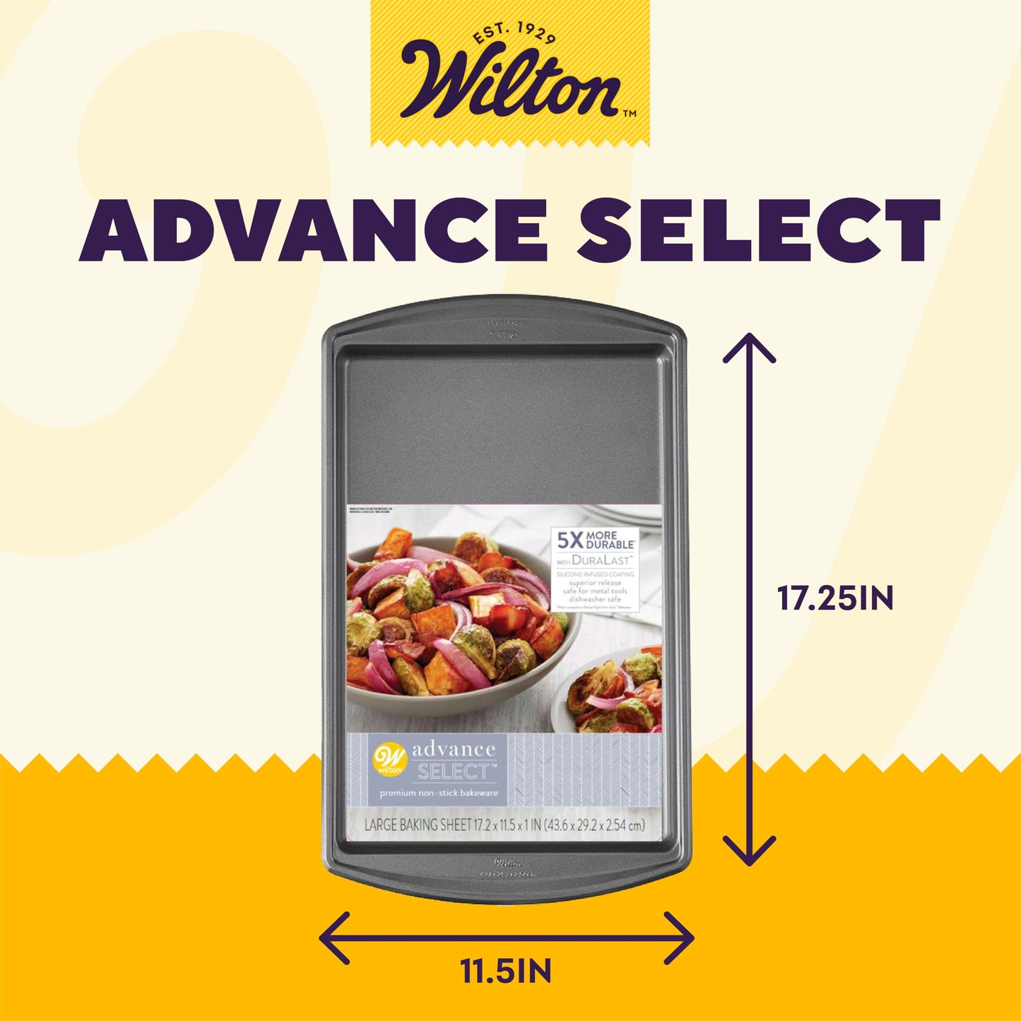 Wilton Advance Select Premium Non-Stick Steel Baking Sheet, 17.25 x 11.5 in.