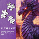 Dragon Puzzle for Adults 1000 Pieces, Fantasy Magic Jigsaw Puzzle, Castle Purple Puzzle BBOLDIN