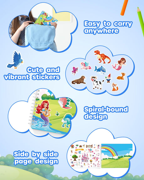 D-FantiX My Storybook Art Kit & Animal Sticker Book for Kids D-FantiX