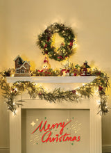 Brightown Pre-lit Christmas Garland with Lights, 6 Feet 20 LED Battery Operated Christmas Lights with Pine Cones, Berry, Eucalyptus Leaves, Indoor Christmas Decorations for Stairs, Fireplace, Door Brightown