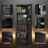 KAER 10-12 Gun safes,Rifle Safe,Gun Safes for Home Rifle and Pistols,Long Gun Safe for Rifle,Clearance Gun Safe with Digital Keypad,Adjustable Shelves,Unassembled KAER