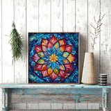 Stained Glass Puzzle Mandala Puzzle for Adults 1000 Pieces, Colorful Mandala Flower Puzzle Art, Impossible Hard Difficult Challenging Jigsaw Puzzles for Adults PICKFORU