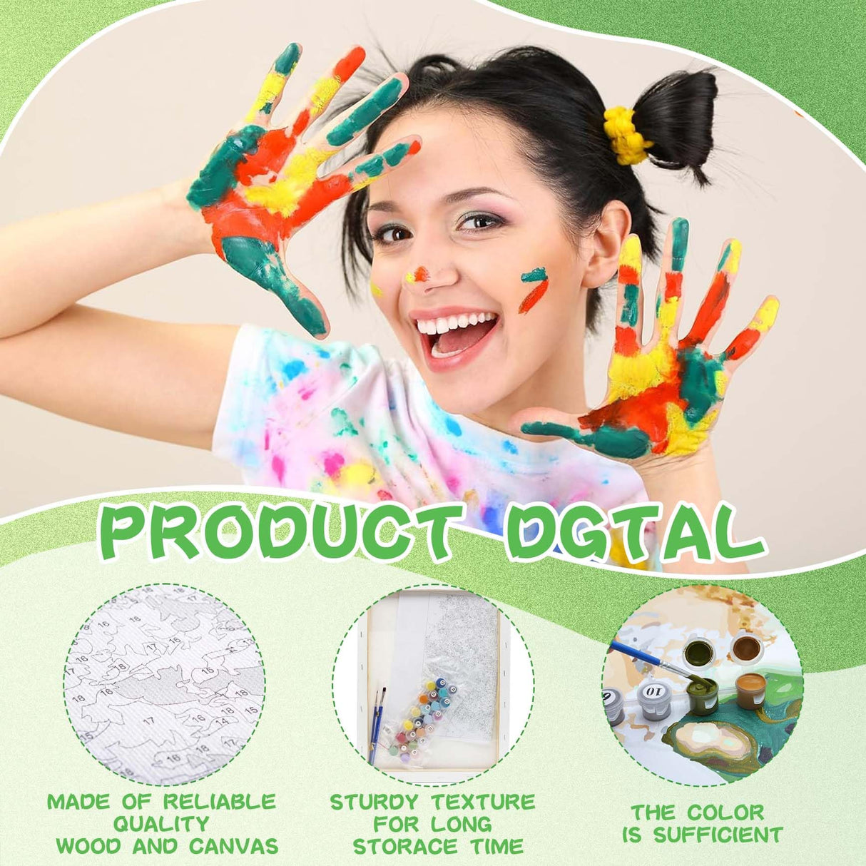 Ginfonr Framed Paint by Numbers Kit for Adults, Christmas Acrylic Paint by Numbers on Canvas, Santa Oil Painting with Brushes, Adults Paint-by-Number Kits for Home Wall Decor (4PCS 8x8inch) Ginfonr