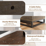 GarveeHome Farmhouse TV Stand for 75 in, Walnut Entertainment Center with Sturdy Metal Leg & Adjustable Shelves, Wooden TV & Media Console Cabinet for Living Room Bedroom GarveeHome