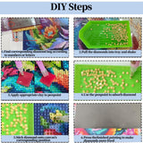 YIYIAH Seascape Diamond Painting Kits for Adults-Beach Diamond Art Kits for Beginners - DIY Full Round Diamond Dots -Gem Art for Gifts Home Wall Decor YIYIAH