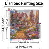 GXGLLPZBY 5D Diamond Painting Kit for Adults Beginners,DIY House Flower Paint by Diamond Art Kits,Suitability Friends Full Round Drill Diamonds Dots Gem Art,Home Wall Decor 13.78x13.78 Inch GXGLLPZBY