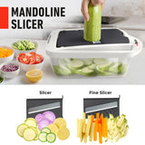 Mueller Pro-Series 10-in-1, 8 Blade Vegetable Chopper, Onion Mincer, Cutter, Dicer, Egg Slicer with Container, French Fry Cutter Potatoe Slicer, Home Essentials & Kitchen Gadgets, Salad Chopper Mueller