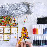 Winlyn 27 Sets Halloween Ghost Suncatchers Ornaments Decorations DIY Window Paint Art Sun Catchers Halloween Craft Kits Painting Kits for Kids Classroom Activities Art Projects Part Favors Winlyn