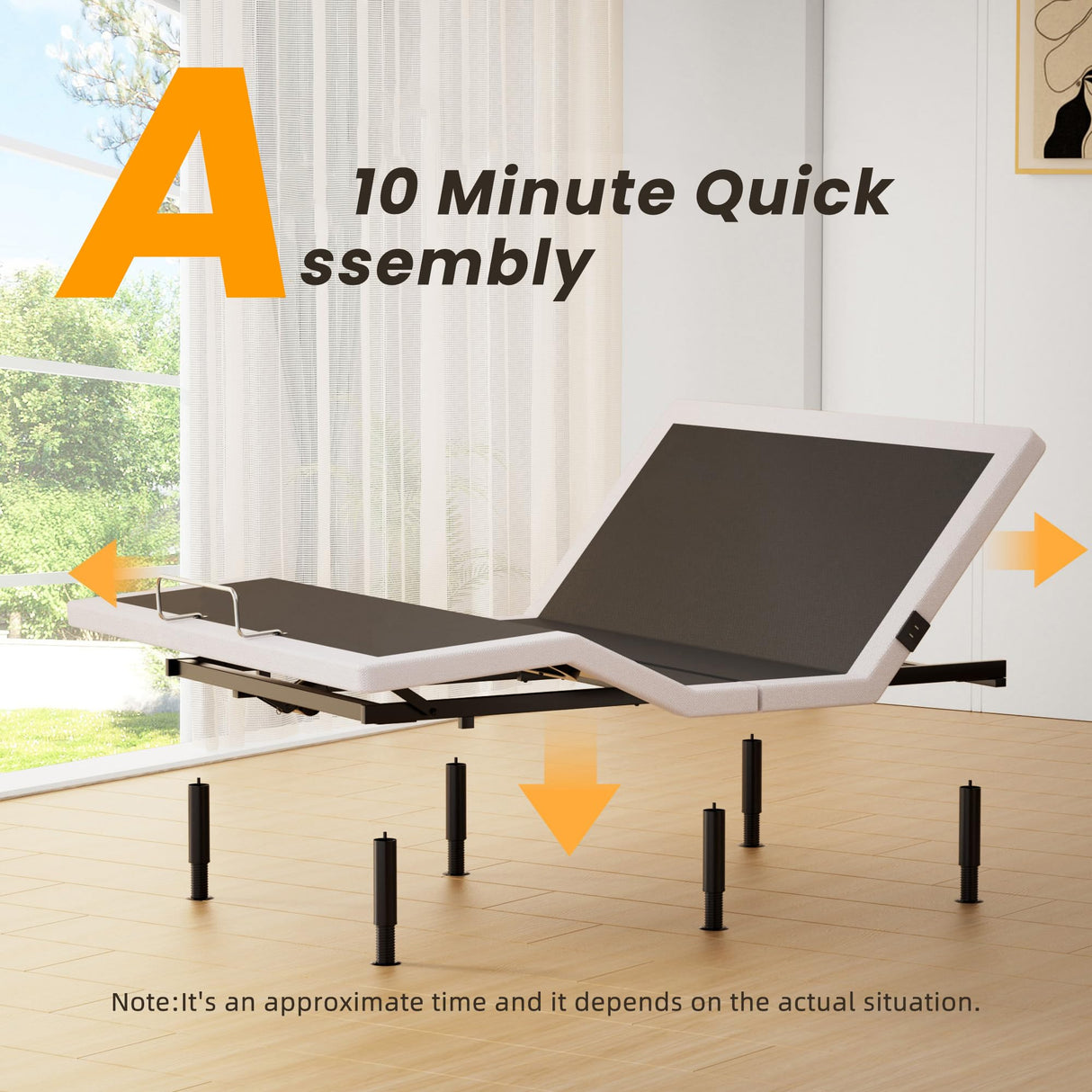 Yireehome Adjustable Bed Frame King Size with Wireless Remote, USB, Head Foot Incline, Underbed Light, Zero Gravity, Heavy Duty Platform Bed Base Yireehome