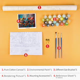 ‌Paint by Numbers Kit for Adults Red Eyed Tree Frog Painting Tropical Rainforest Wildlife DIY Art with 16x20 Inch Canvas Acrylic Paints and Brushes Unique Nature Themed Gift Idea‌ TUMOVO