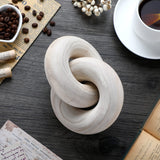 Yalikop 2-Link Wood Chain Link Decor Coffee Table Wood Knot Decor Hand Carved Modern Farmhouse Ornament Boho Rustic Natural Chain Decor for Home Living Room Bedroom Shelf Decor(Wood) Yalikop