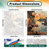 2 Pack Paint by Numbers Kit for Adults Beginner, Sunset Venice Adult Paint by Number Kits on Canvas, DIY Landscape Acrylic Number Painting for Adults for Home Wall Decor Gift 16x20 Inch Possoco