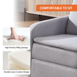 Ketaiyou Swivel Rocking Recliner Chair for Adults, Rocker Nursery Glider Chair for Living Room Bedroom, Upholstered Fabric Reclining Single Sofa Chair(Light Grey) Ketaiyou