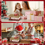 Culudea 4Pcs Christmas Hot Cocoa Table Decoration Farmhouse Holiday Tiered Tray Decor Rustic Merry Christmas Wooden Faux Book Stack Sign Winter Table Centerpiece for Home Office Shelf Mantel Decor Culudea