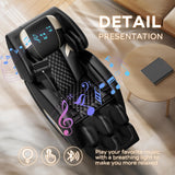 VUYSUYVY 2025 Massage Chair Full Body, Zero Gravity SL-Track Shiatsu Massage Chair Recliner, Heating, Foot Massage, Auto Modes, Bluetooth Speaker, Touch Screen Controller, Extended Footrest, Wheels VUYSUYVY