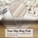 Boho Runner Rug 2'x6', Washable Hallway Rug Runner Non Slip Rubber Backed, Kitchen Farmhouse Area Rug Floor Mat with Tassels, Tufted Woven Cotton Entryway Carpet, Grey DXGJOKR