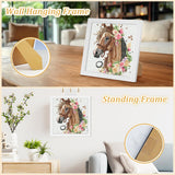 SENQAO Horse Diamond Art Kit for Adults with Frame Art and Crafts for Adults Ages 4-6-8-12 Easy to DIY Diamond Art for Adults and Adult Beginners Home Wall Decoration 7.1x7.1inch SENQAO