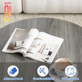 VILAWLENCE Nesting Coffee Table Set of 2, Modern Round Side Table End Tables for Living Room Bedroom Balcony,Grey Wooden Stacking Accent Coffee Tables with Metal Frame VILAWLENCE