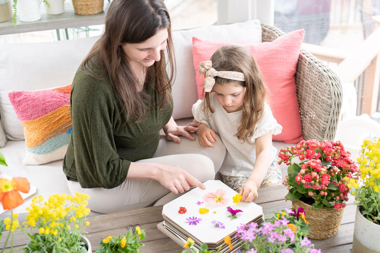 Extra Large Flower Press 11.2" x 10.7" – Press up to 10 Layers! Includes Cardboard, Blotting Paper, Greeting Cards, Ebook & More. Perfect Flower Preservation Kit for Kids & Adults Crafty and Paper