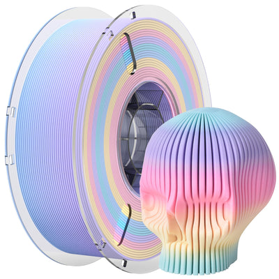 RAMBERY 3D Printer Filament Bundle Matte PLA Filament Fast Color Change Toughness Upgraded 3D Printing Filament, 1.75mm 1kg(2.2lb), Matte Rainbow Lollipop
